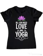 Tricou ADLER dama Love and yoga Negru