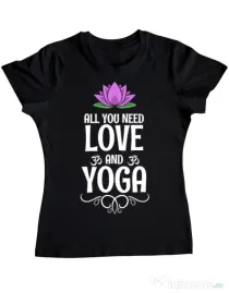 Tricou ADLER dama Love and yoga Negru