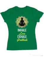 Tricou ADLER dama Inhale love Verde mediu