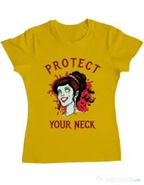 Tricou ADLER dama Protect your neck Galben
