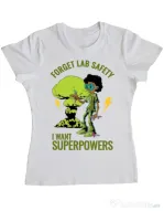 Tricou ADLER dama I want superpowers Alb