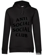 Hoodie dama cu gluga Anti social Club Negru