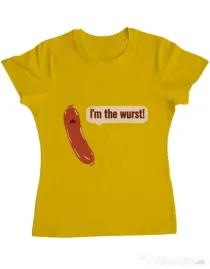 Tricou ADLER dama I’m the wurst Galben