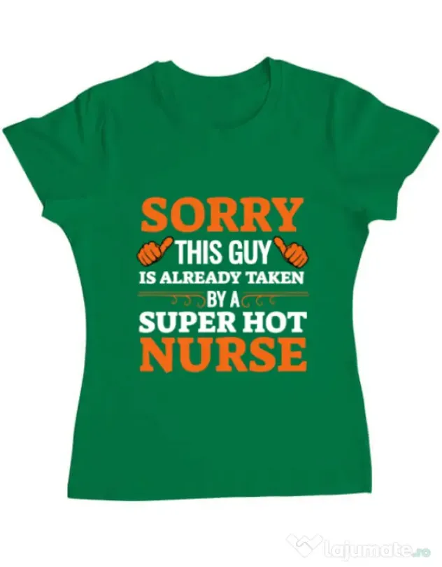 Tricou ADLER dama This guy is taken Verde mediu