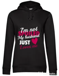 Hoodie dama cu gluga I’m not spoiled Negru