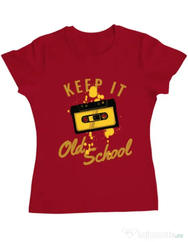Tricou ADLER dama Keep it old school Rosu
