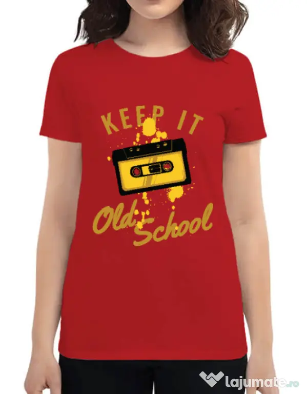 Tricou ADLER dama Keep it old school Rosu