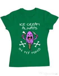 Tricou ADLER dama Always in my mind Verde mediu
