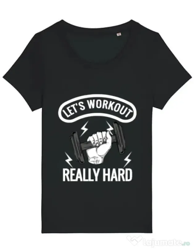 Tricou STANLEY STELLA dama Let’s workout Negru