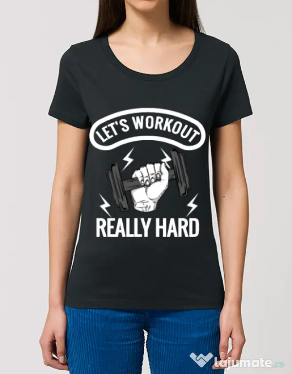 Tricou STANLEY STELLA dama Let’s workout Negru