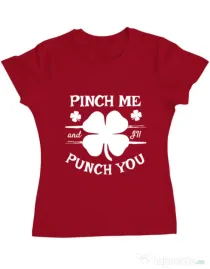 Tricou ADLER dama Pinch me Rosu