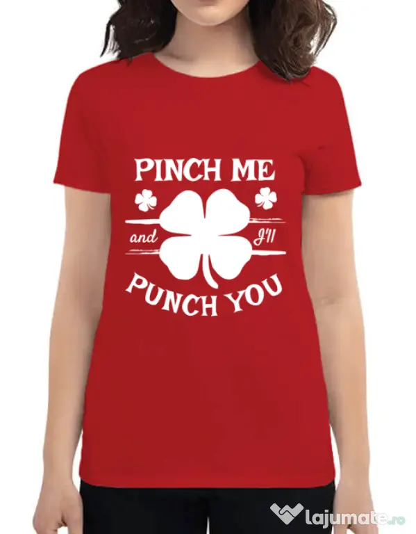 Tricou ADLER dama Pinch me Rosu