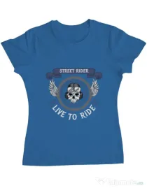 Tricou ADLER dama Street rider Albastru azuriu