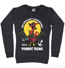 Bluza ADLER dama It’s a parrot thing Negru melanj