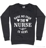 Bluza ADLER dama The nurse is here Negru melanj