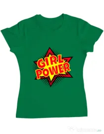 Tricou ADLER dama Girl power Verde mediu