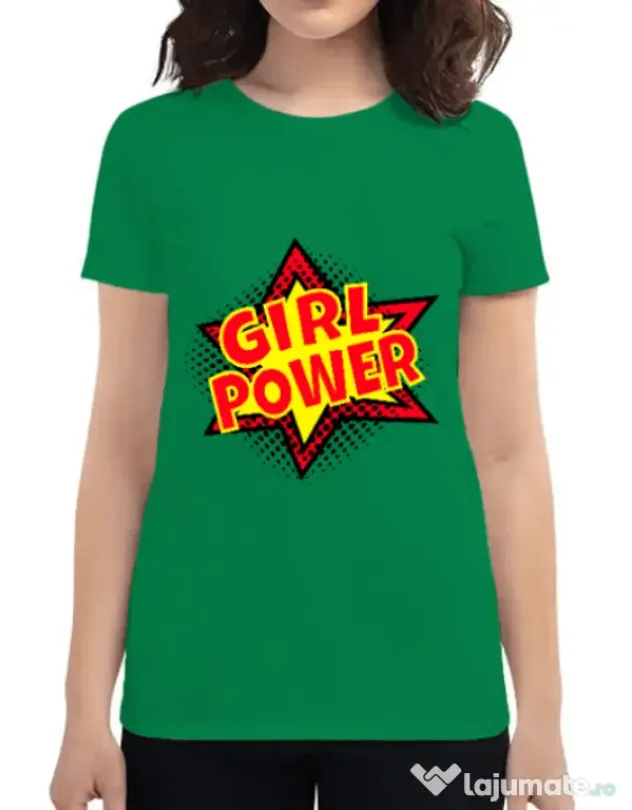 Tricou ADLER dama Girl power Verde mediu