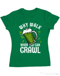 Tricou ADLER dama Why walk Verde mediu
