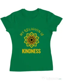 Tricou ADLER dama Kindness Verde mediu