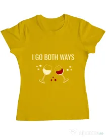Tricou ADLER dama I go both ways Galben