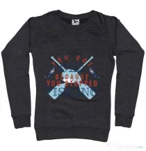 Bluza ADLER dama You stopped fishing Negru melanj