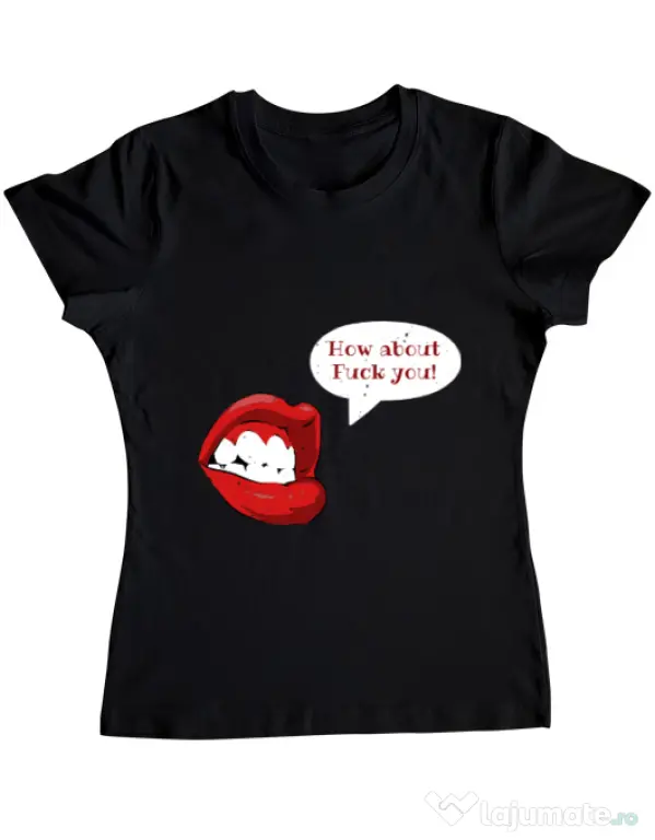 Tricou ADLER dama How about Negru