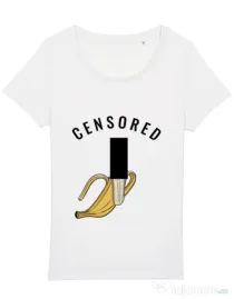 Tricou STANLEY STELLA dama Censored Alb