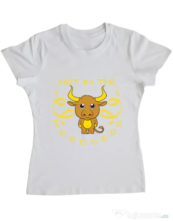 Tricou ADLER dama Not in the mood Alb