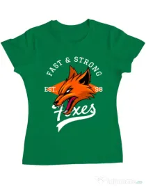 Tricou ADLER dama Fast and strong Verde mediu
