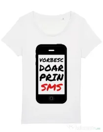 Tricou STANLEY STELLA dama Vorbesc doar prin sms Alb