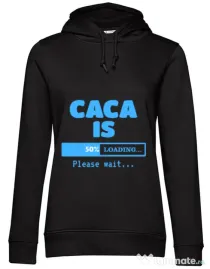 Hoodie dama cu gluga Caca is loading Negru