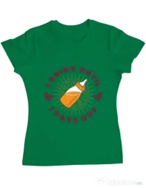 Tricou ADLER dama I drink until I pass out Verde mediu