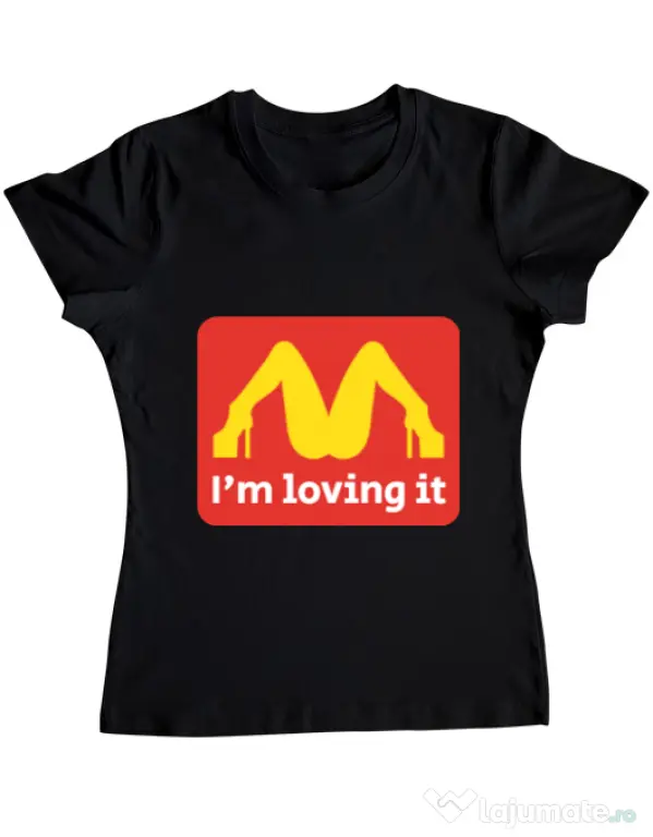 Tricou ADLER dama I'm loving it Negru