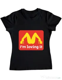 Tricou ADLER dama I'm loving it Negru