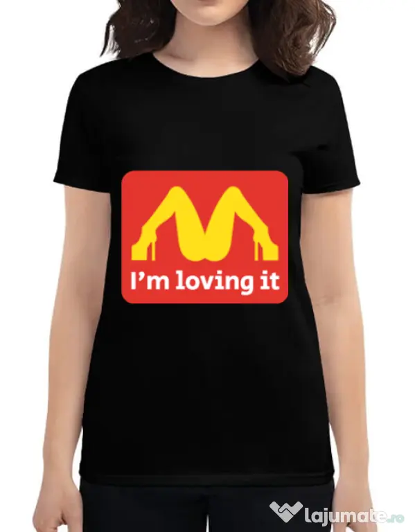 Tricou ADLER dama I'm loving it Negru