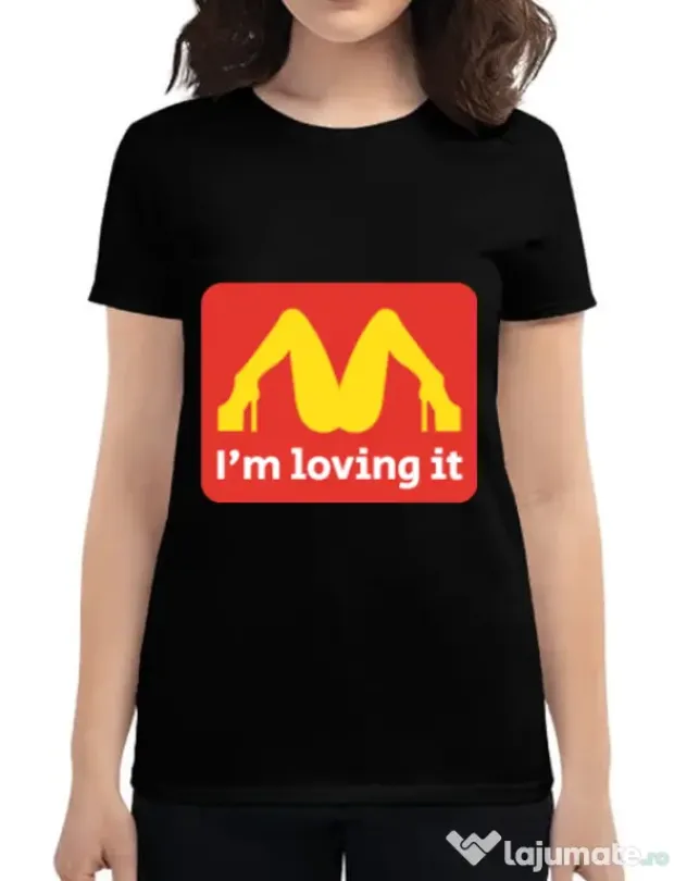 Tricou ADLER dama I'm loving it Negru