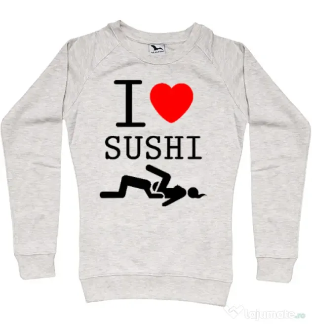Bluza ADLER dama I love sushi Migdala melanj