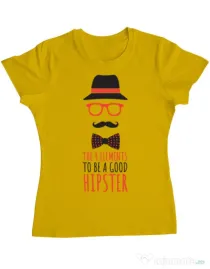Tricou ADLER dama Good hipster Galben