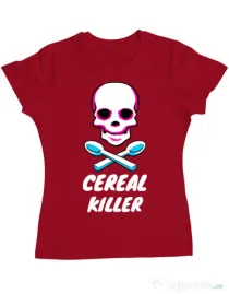 Tricou ADLER dama Cereal killer Rosu