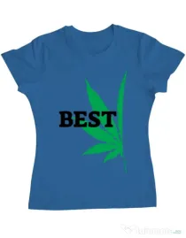 Tricou ADLER dama Best buds 1 Albastru azuriu