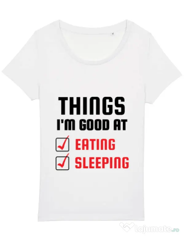 Tricou STANLEY STELLA dama Things I am good at Alb