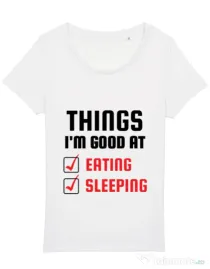 Tricou STANLEY STELLA dama Things I am good at Alb