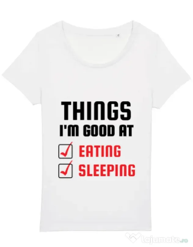 Tricou STANLEY STELLA dama Things I am good at Alb