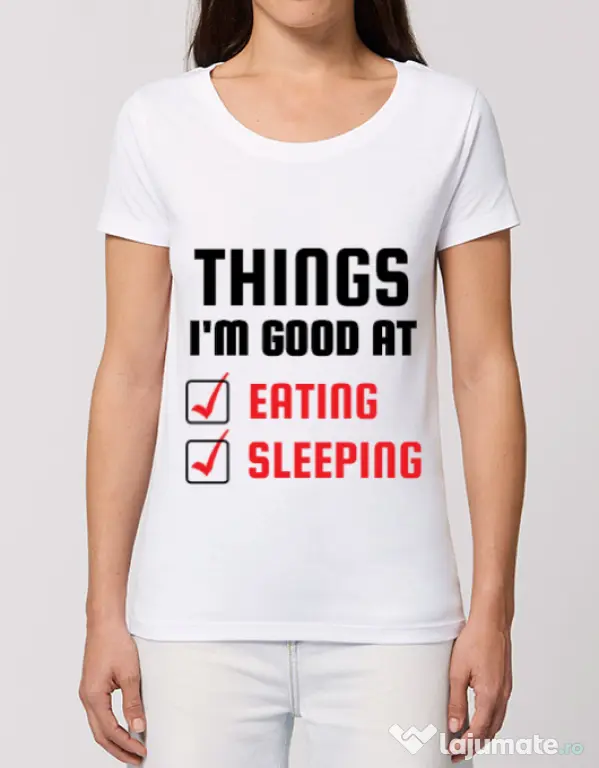 Tricou STANLEY STELLA dama Things I am good at Alb