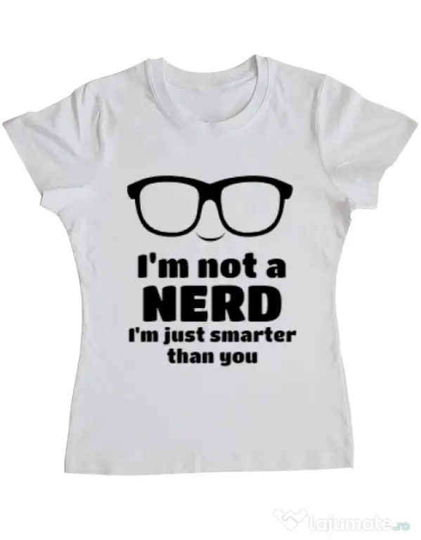 Tricou ADLER dama Smarter than you Alb