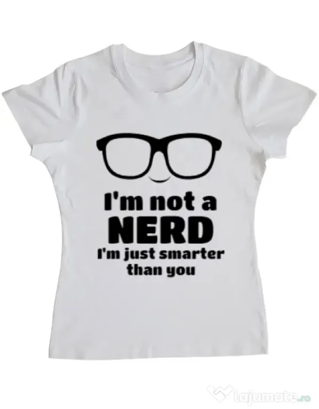 Tricou ADLER dama Smarter than you Alb