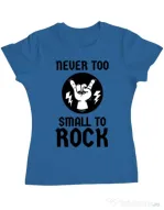 Tricou ADLER dama Never too small to rock Albastru azuriu
