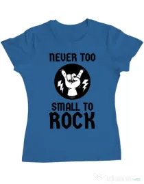 Tricou ADLER dama Never too small to rock Albastru azuriu