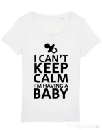Tricou STANLEY STELLA dama I am having a baby Alb