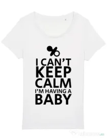 Tricou STANLEY STELLA dama I am having a baby Alb